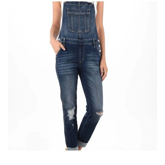 KANCAN Women's Denim Jeans Overall Distressed Sz‎ 3XL KC5008D-B - Picture 1 of 16